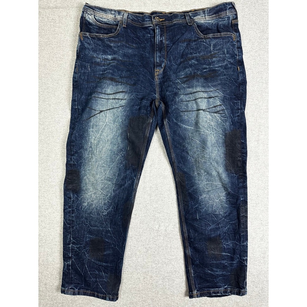 Sean John Jeans Mens 42x27 Blue Wash Whiskered Streetwear Y2K Hiphop Grunge